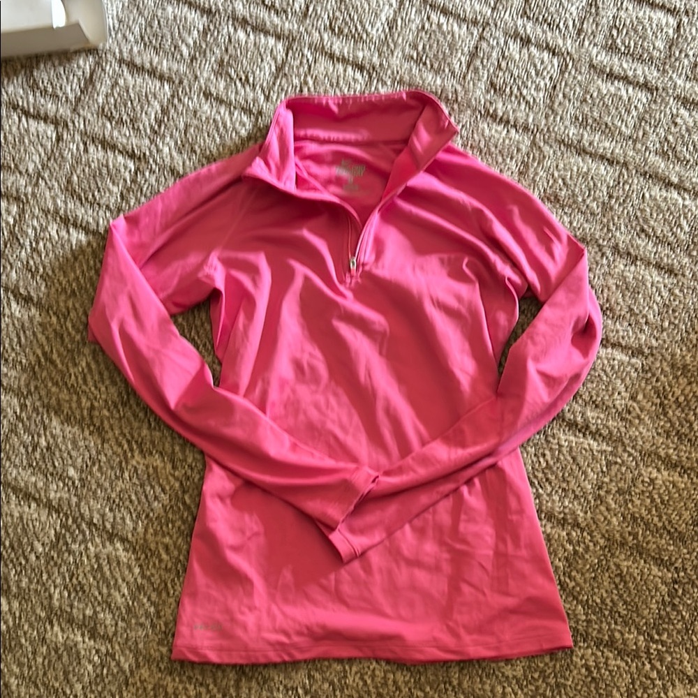 Pink Quarter-Zip Pullov
